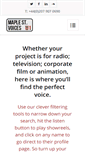 Mobile Screenshot of maplestreetvoices.co.uk